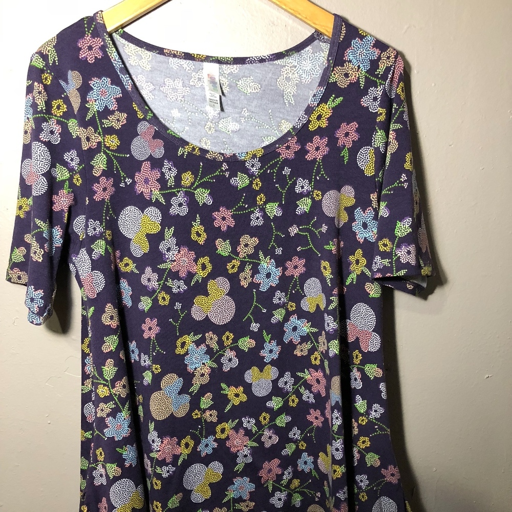 Disney LuLaRoe Perfect T Floral Top Size S